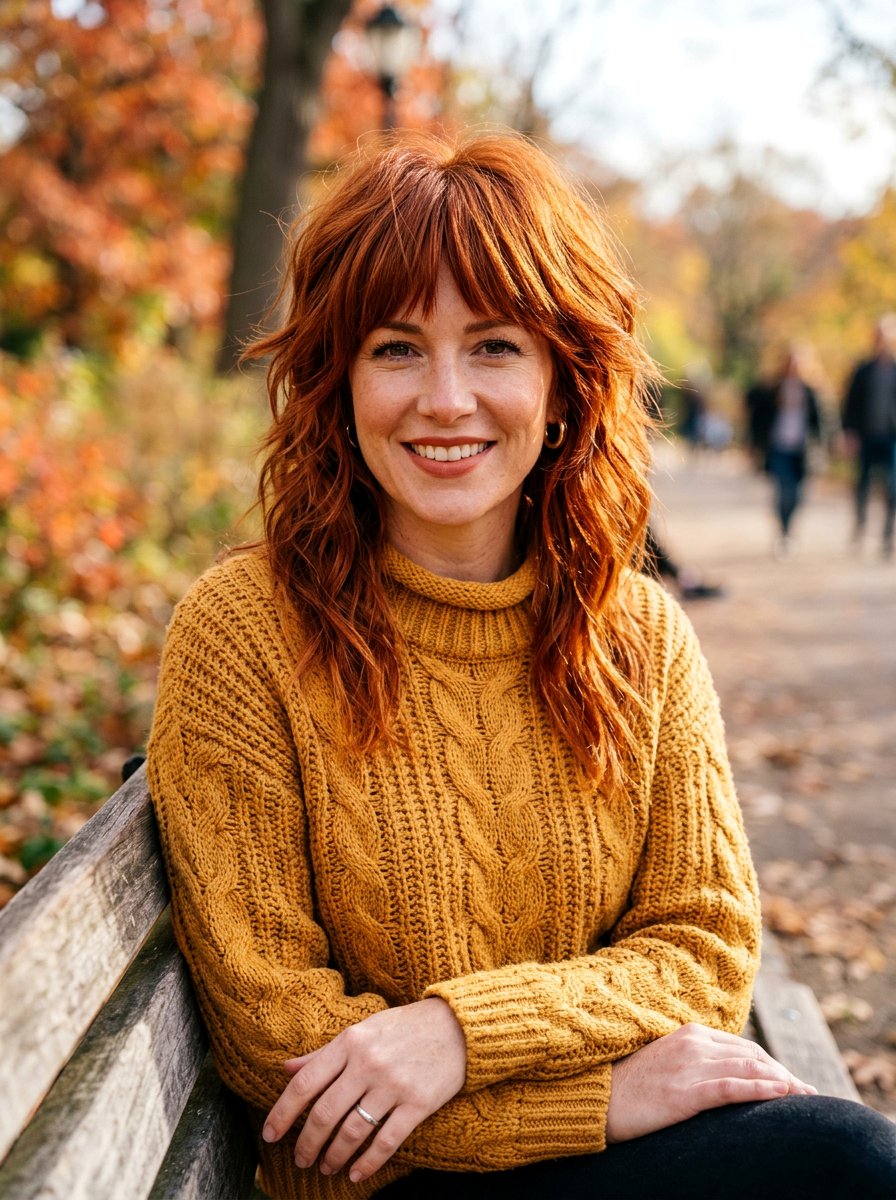 Copper Red Shag - 20 red shag hair color ideas - 20 red shag hair color ideas