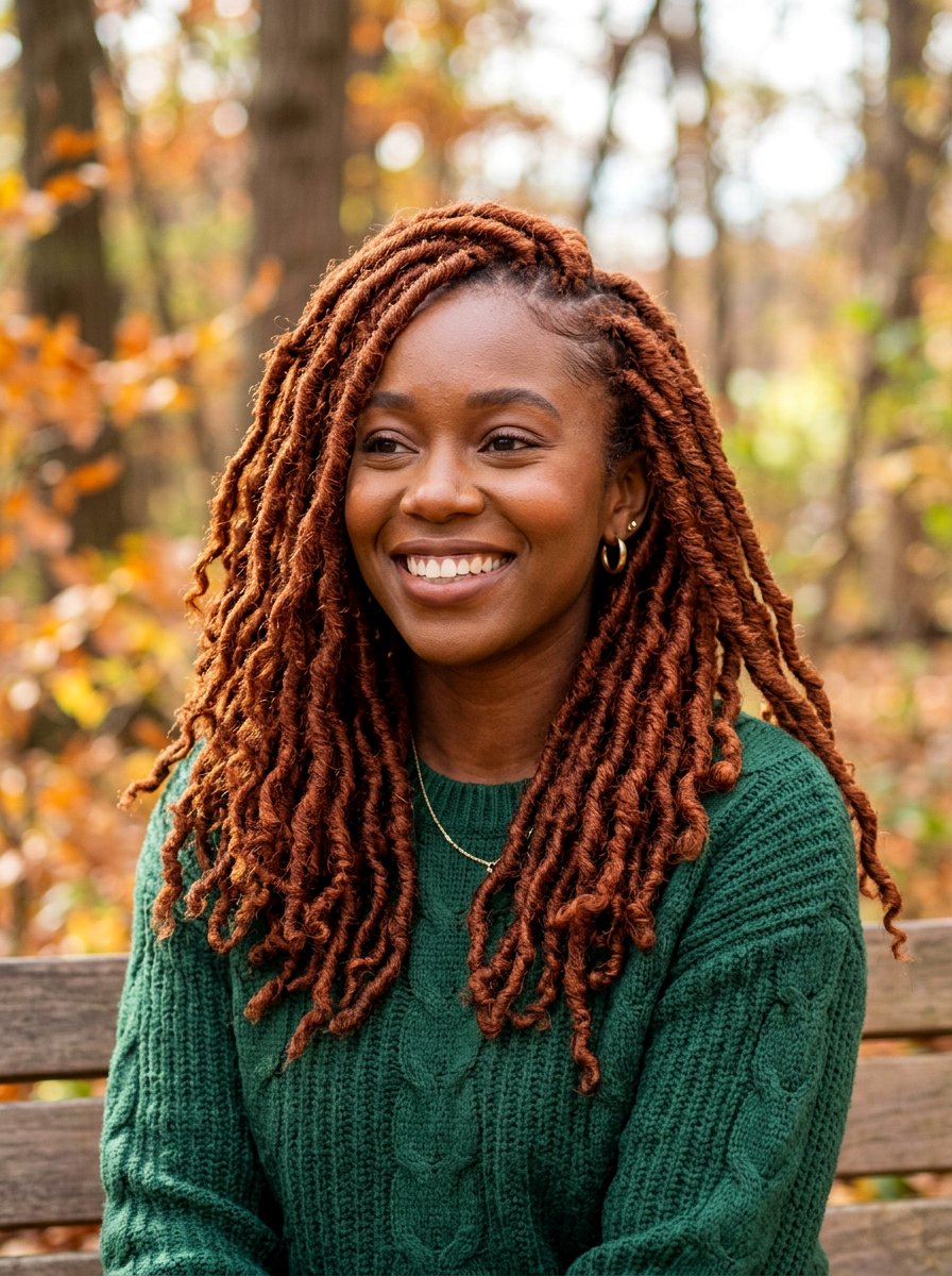 Copper Soft Locs - 20 soft locs hairstyles - 20 soft locs hairstyles