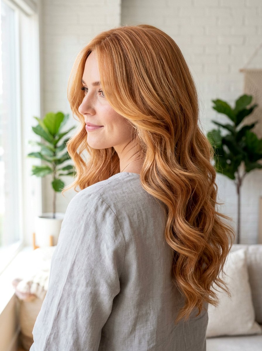 Copper Strawberry Blonde Long Layers - 20 dimensional copper for long layers - 20 dimensional copper for long layers