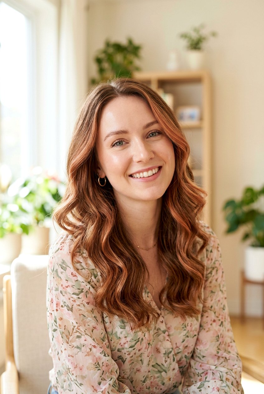 Copper Tones For Fair Skin - 20 chestnut brunette with copper ribbons - 20 chestnut brunette with copper ribbons