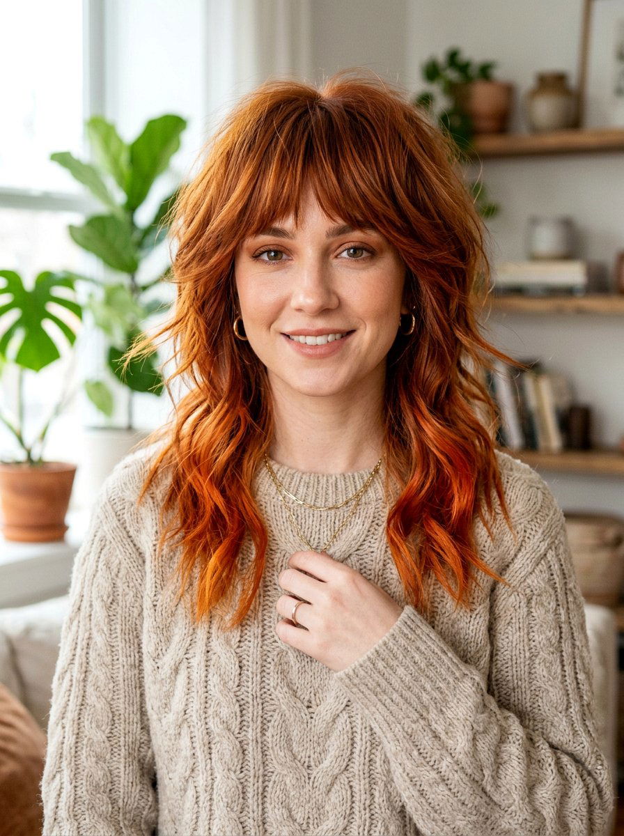 Copper Wolf Cut - 20 wolf cut hair color ideas - 20 wolf cut hair color ideas