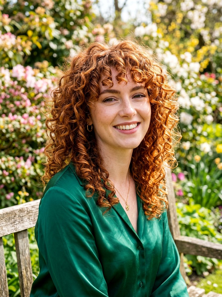 Copper Wolf Cut On Curly Hair - 20 copper wolf cut color ideas - 20 copper wolf cut color ideas