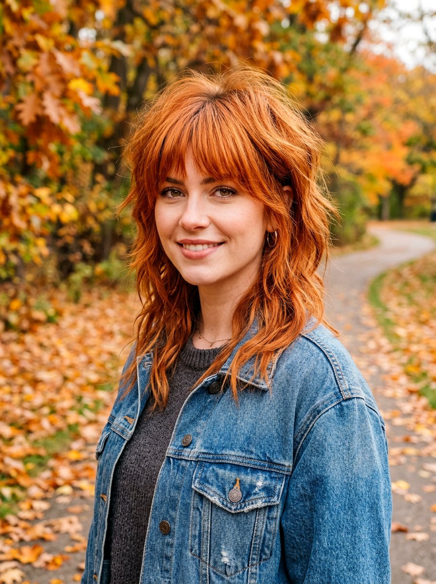 Copper Wolf Cut With Bangs - 20 copper wolf cut color ideas - 20 copper wolf cut color ideas