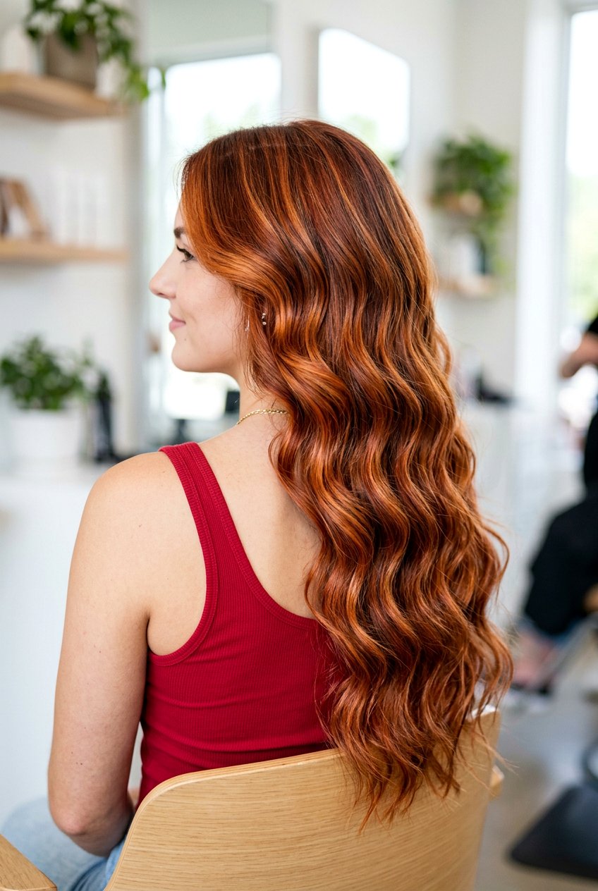 Copper and Red Balayage - 20 bright copper balayage ideas - 20 bright copper balayage ideas