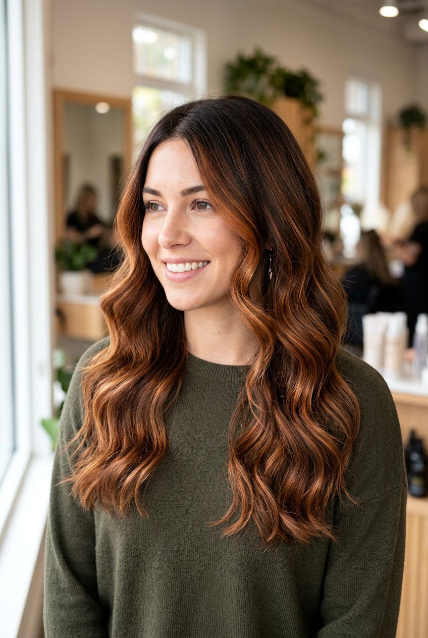 Copper brown balayage - 20 copper brown hair color - 20 copper brown hair color