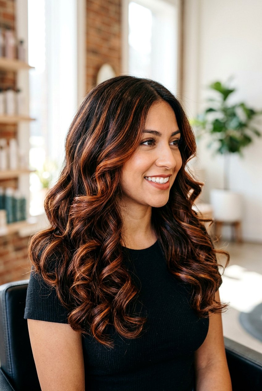 Copper caramel highlights on dark hair - 20 caramel highlights on dark hair - 20 caramel highlights on dark hair