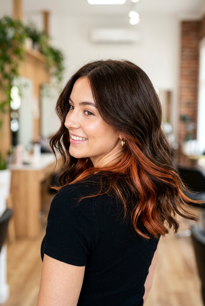 Copper hidden hair color - 20 hidden color under hair - 20 hidden color under hair