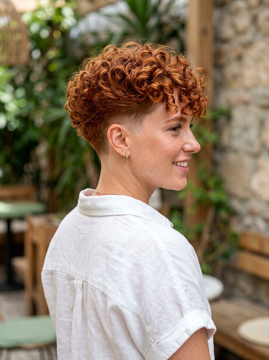 Copper red natural hair undercut - 20 undercut natural hairstyle women - 20 undercut natural hairstyle women