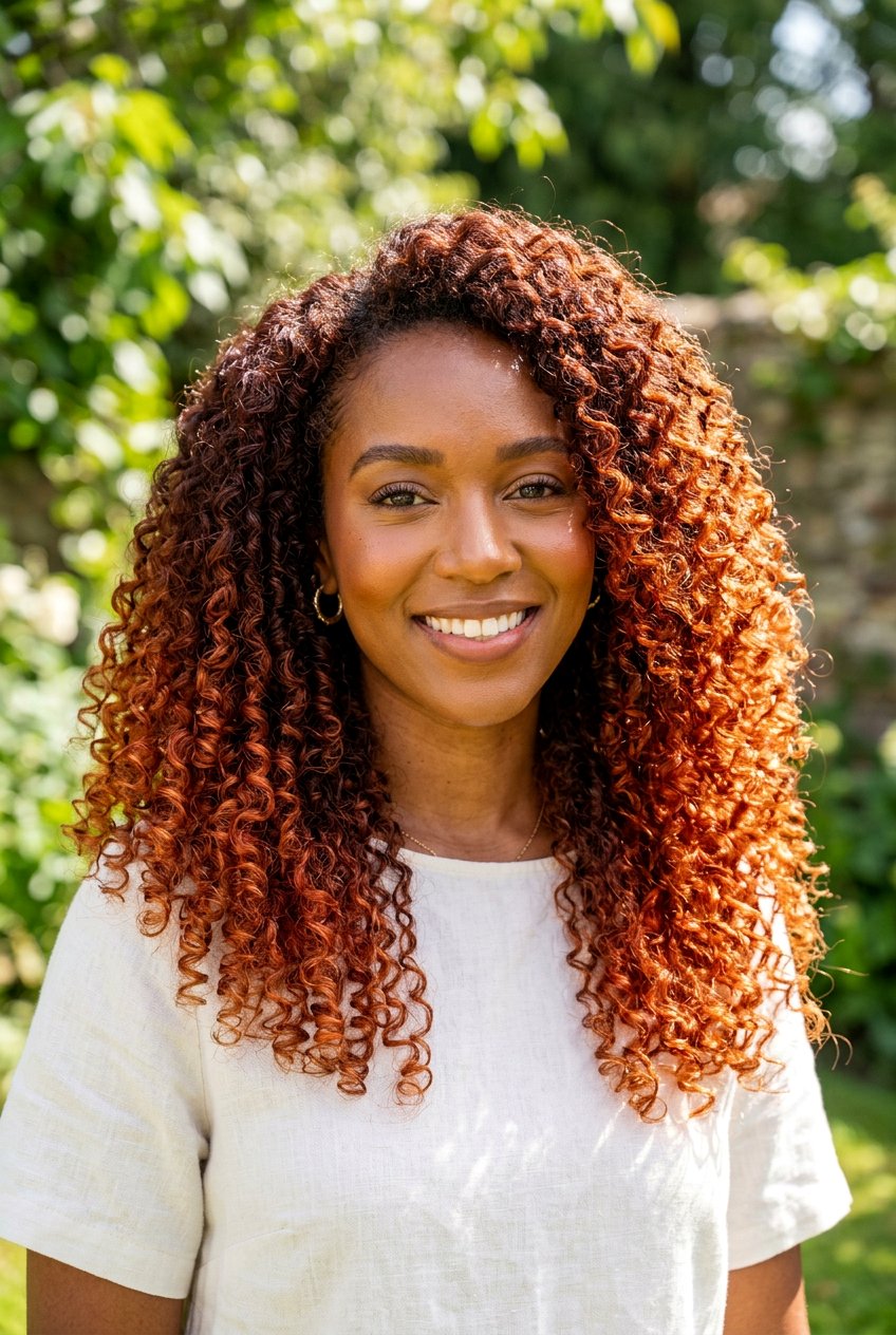 Copper red ombre curls - 20 red ombre hair color - 20 red ombre hair color