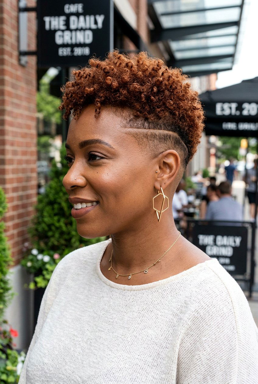 Copper twa with surgical line - 20 copper twa hairstyle - 20 copper twa hairstyle