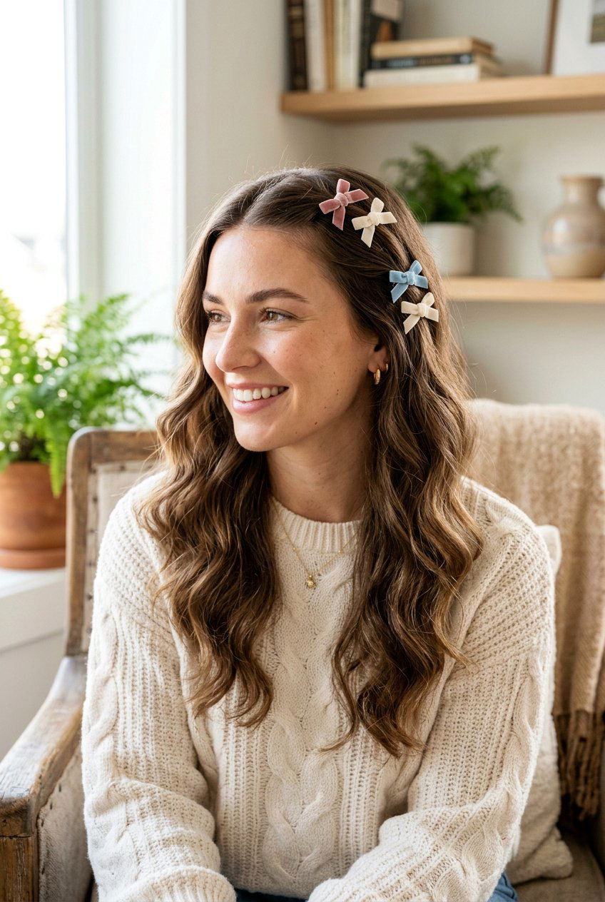 Coquette Baby Bow Accents - 20 coquette hairstyles - 20 coquette hairstyles