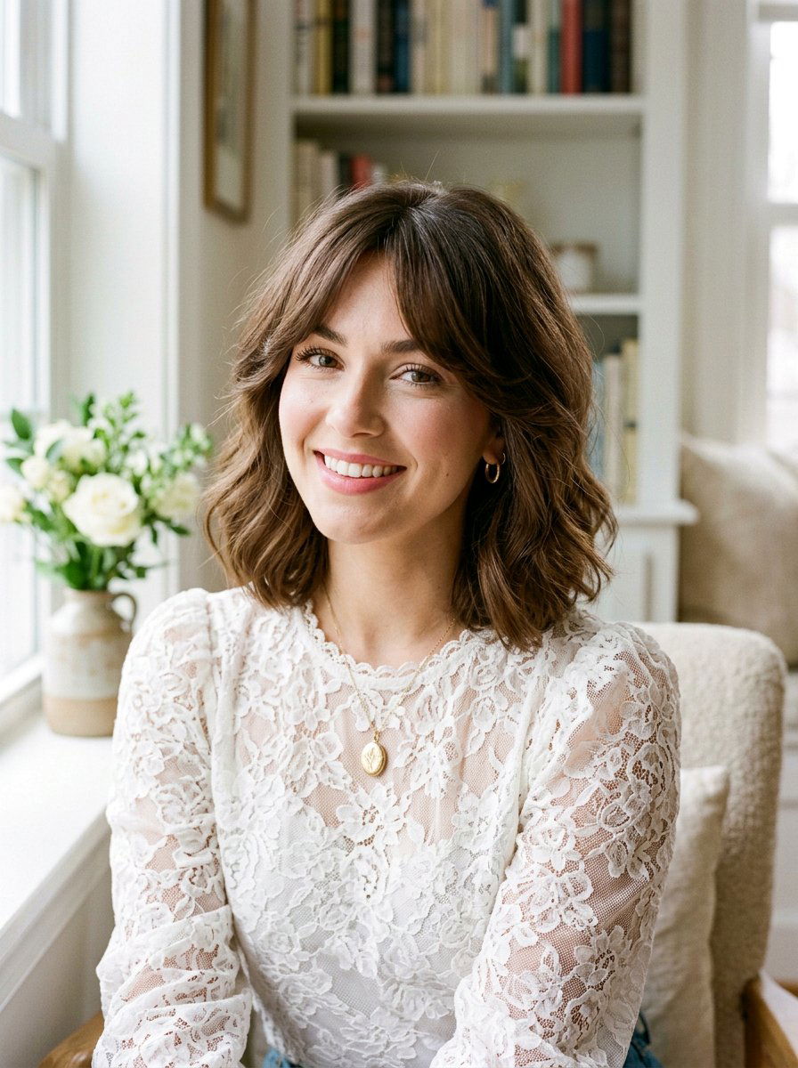 Coquette Curtain Bangs Lob - 20 coquette haircut ideas - 20 coquette haircut ideas