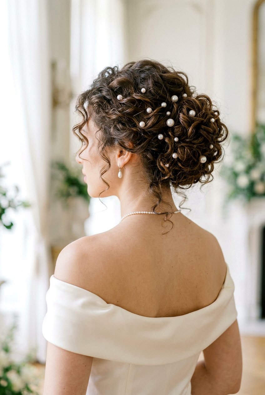 Coquette Updo With Pearls - 20 coquette hairstyles - 20 coquette hairstyles