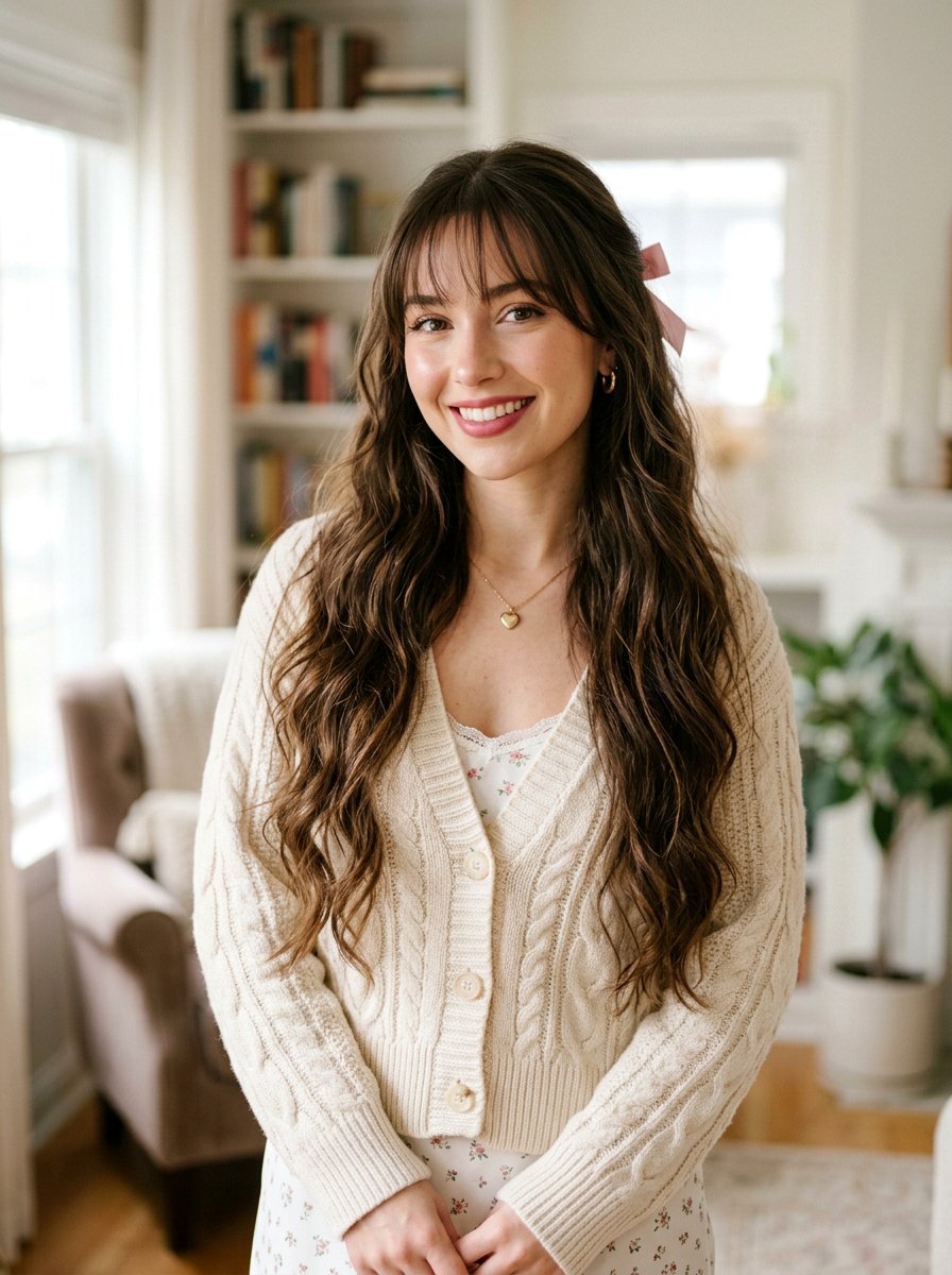 Coquette Wispy Bangs Long Hair - 20 coquette haircut ideas - 20 coquette haircut ideas