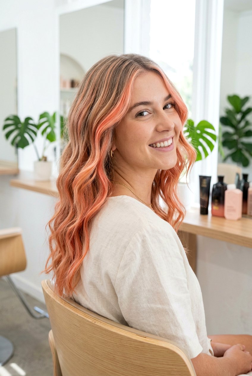 Coral Balayage Hair - 20 coral hair color ideas - 20 coral hair color ideas