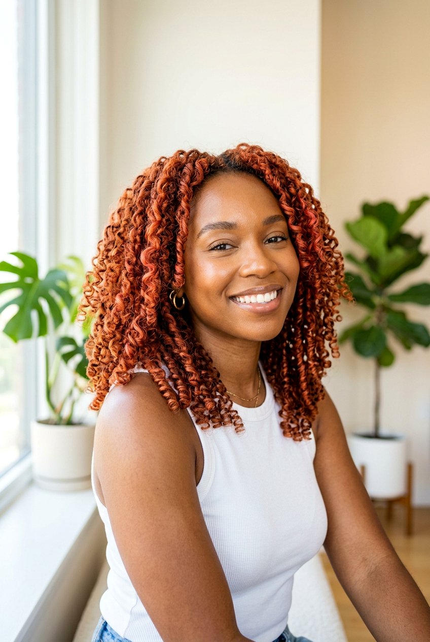 Coral Copper Hair Color On Natural Hair - 20 coral copper hair color - 20 coral copper hair color