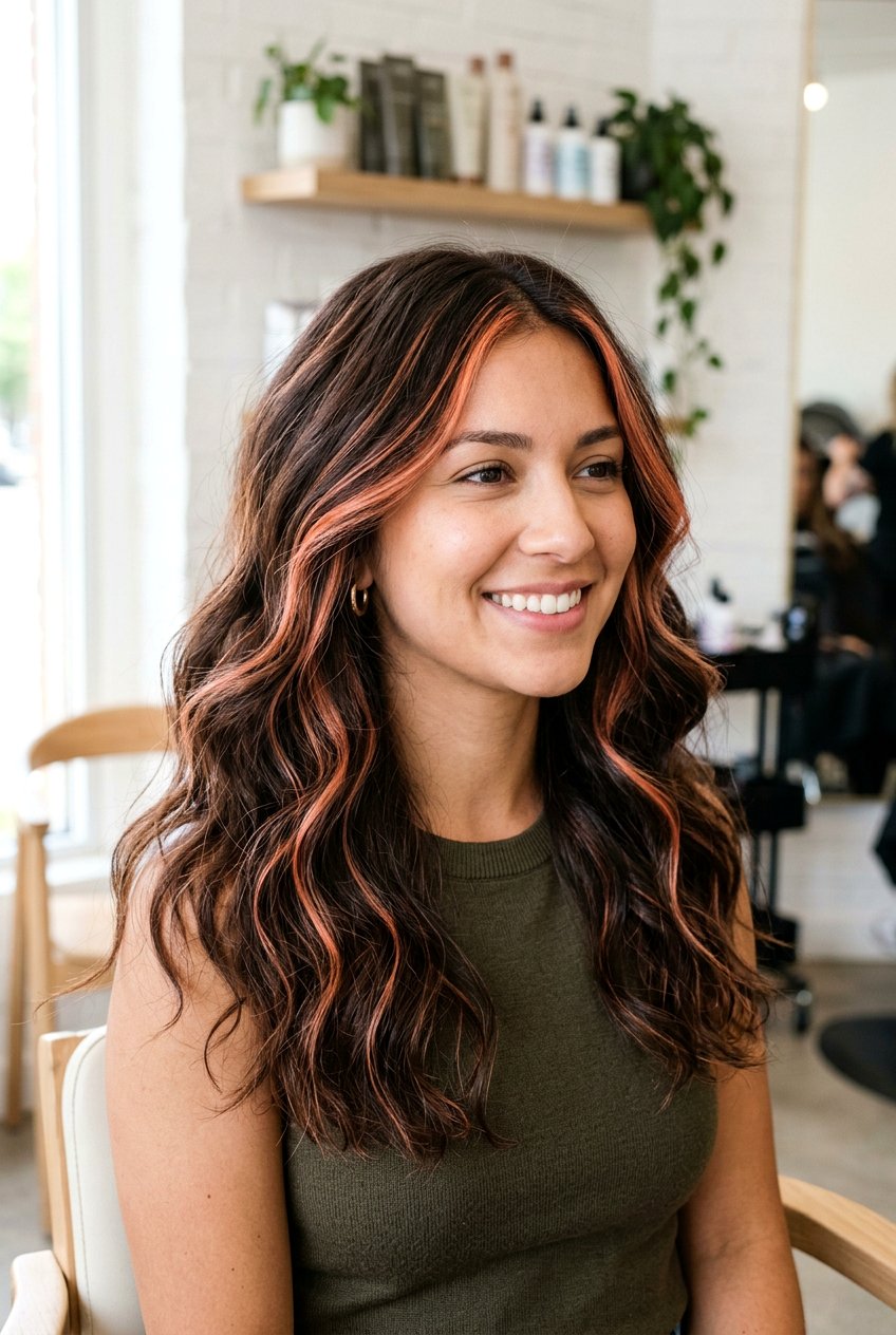 Coral Highlights Hair - 20 coral hair color ideas - 20 coral hair color ideas