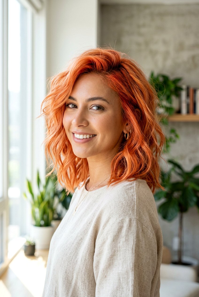 Coral Orange Hair - 20 coral hair color ideas - 20 coral hair color ideas