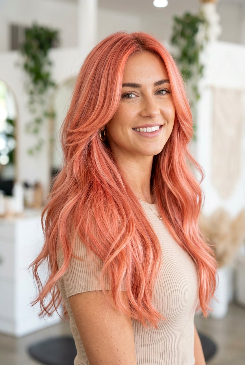 Coral Pink Hair - 20 coral hair color ideas - 20 coral hair color ideas