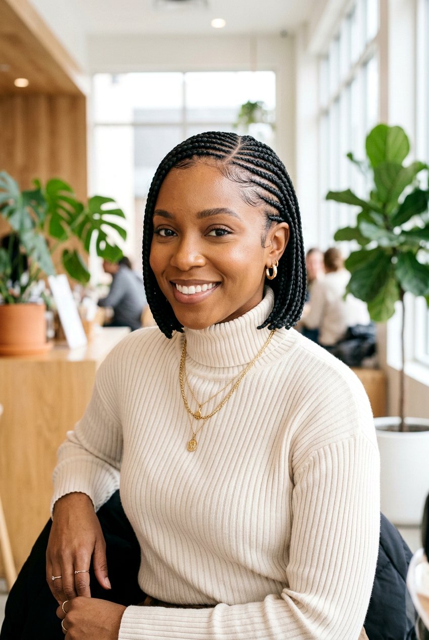 Cornrow Bob - 20 braided hairstyle for birthday party - 20 braided hairstyle for birthday party