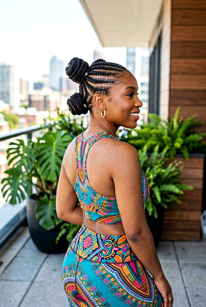 Cornrow Braid Space Buns - 20 festival braid space buns - 20 festival braid space buns