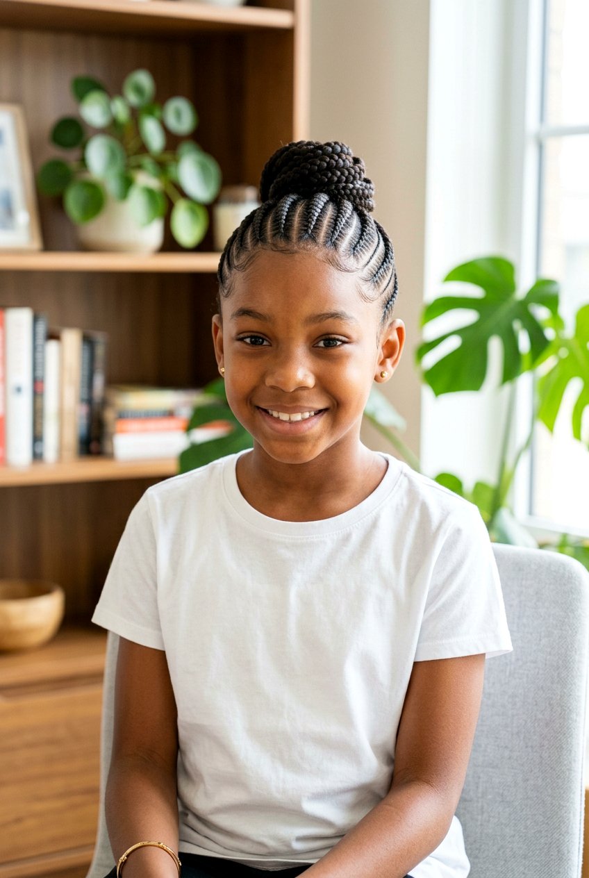 Cornrow Braided Bun For Black Girls - 20 braided buns for black girls - 20 braided buns for black girls