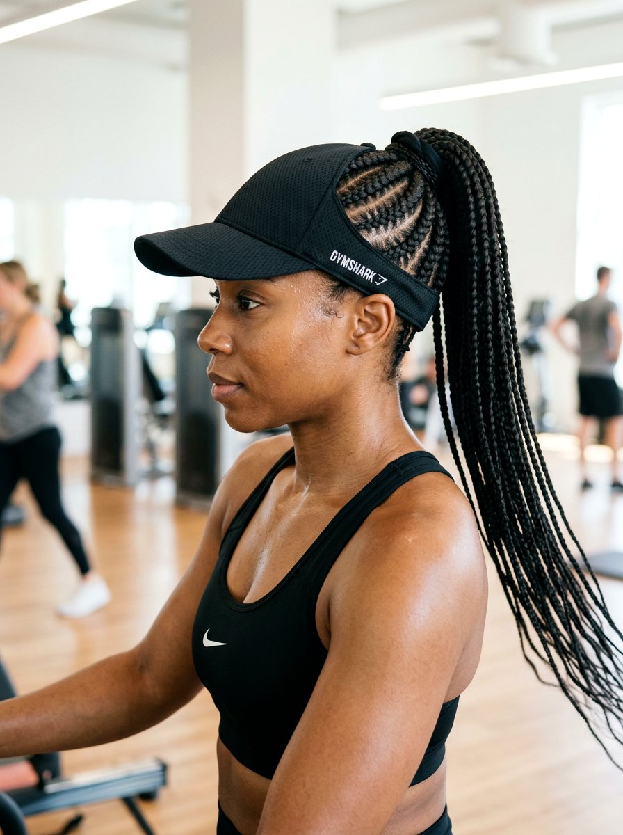 Cornrow Braided Ponytail - 20 gym hairstyle with braided ponytail - 20 gym hairstyle with braided ponytail