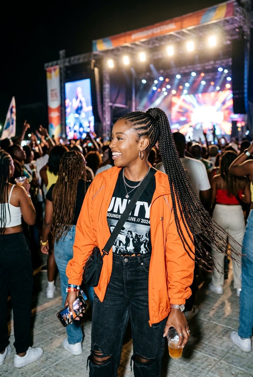 Cornrow Braided Ponytail For Concert - 20 concert ponytail with braids - 20 concert ponytail with braids