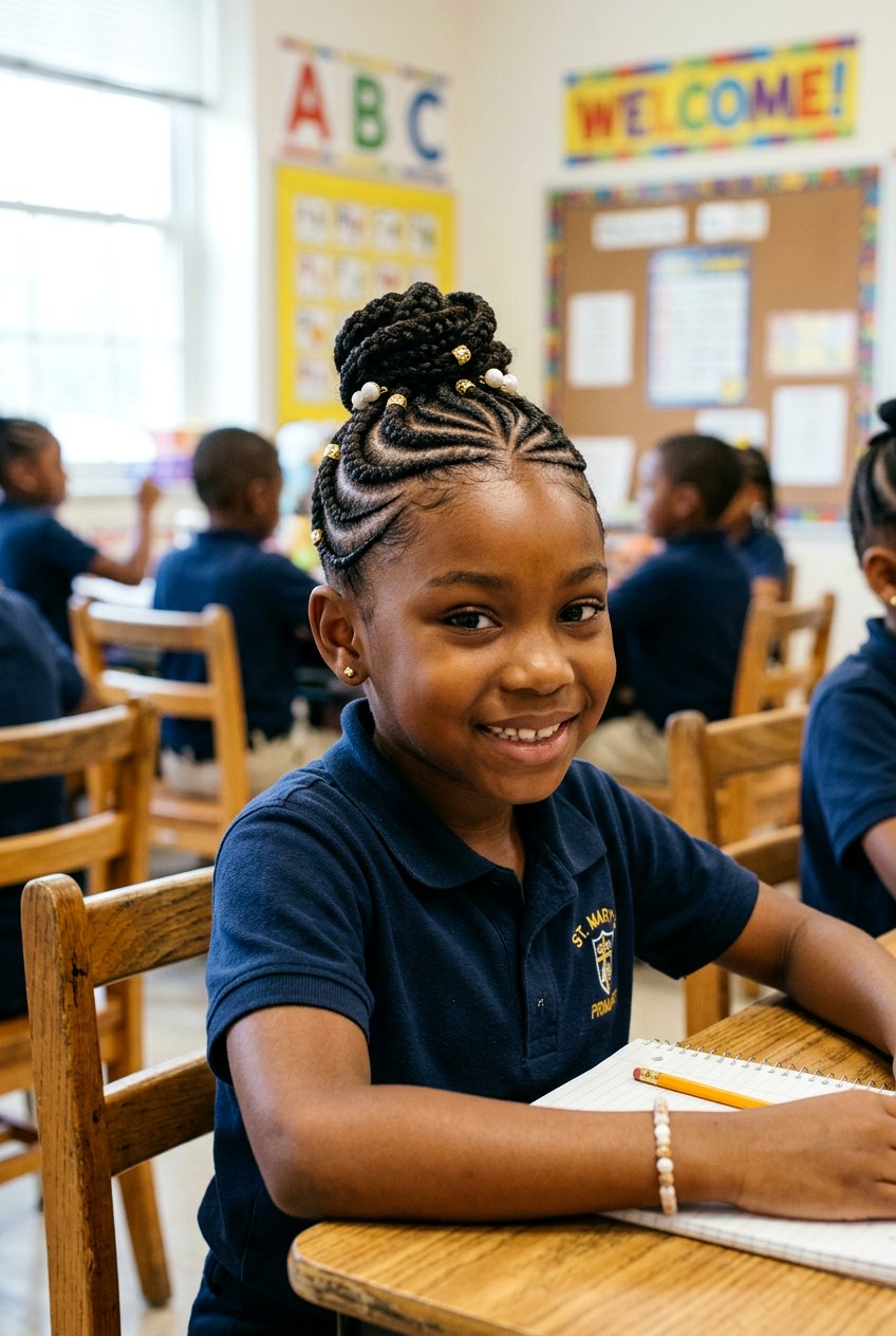20 Stunning School Cornrow Styles for Black Girls to Try