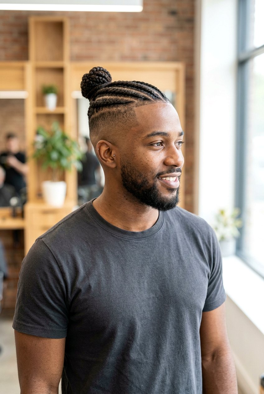 Cornrow Man Bun Undercut - 20 man bun with undercut - 20 man bun with undercut