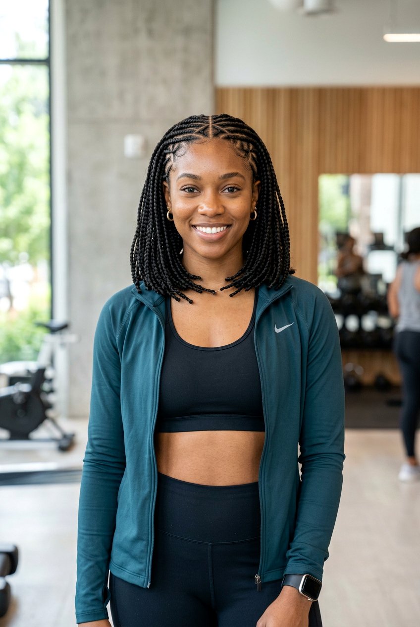 Cornrow Mix Bob Braids - 20 box braids bob hairstyle - 20 box braids bob hairstyle