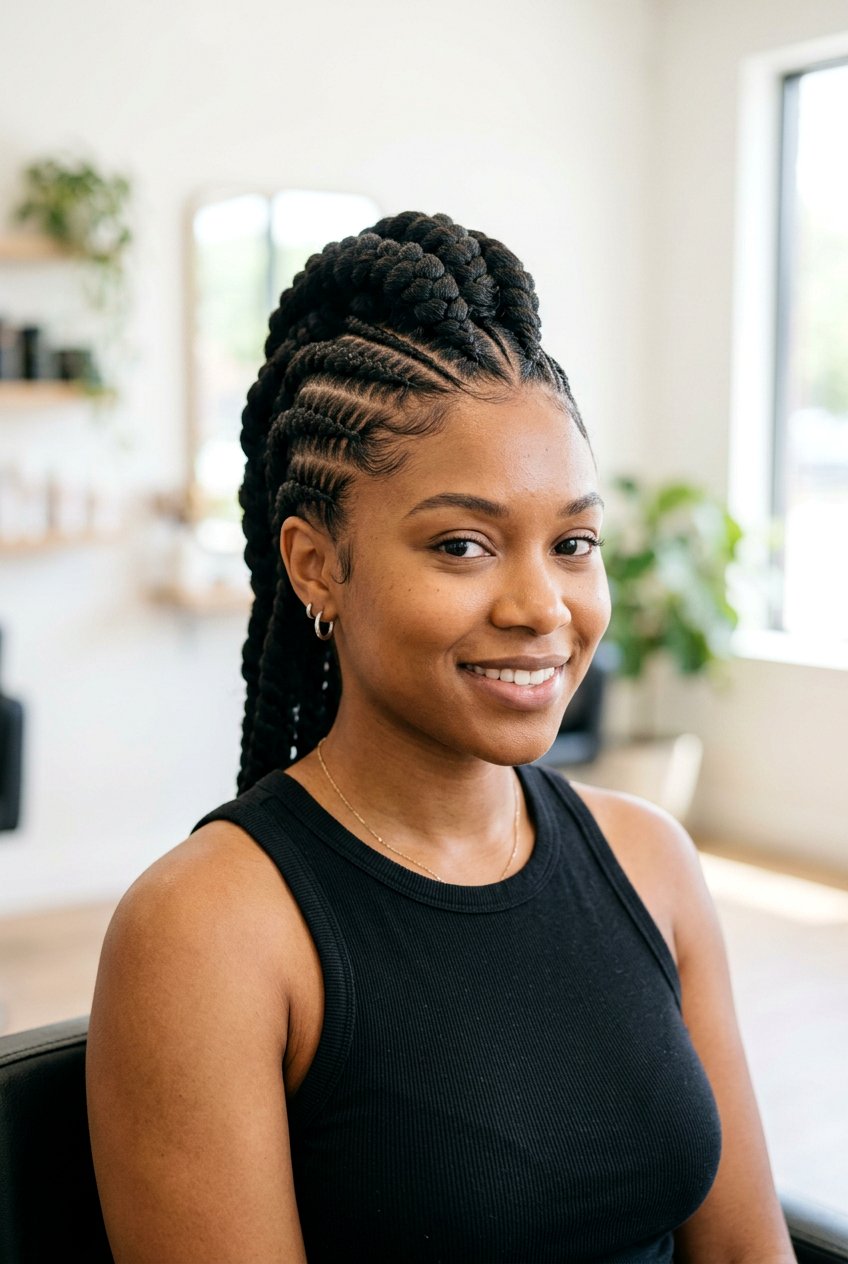 Cornrow Mohawk Faux Hawk Braids - 20 faux hawk braid hairstyle - 20 faux hawk braid hairstyle