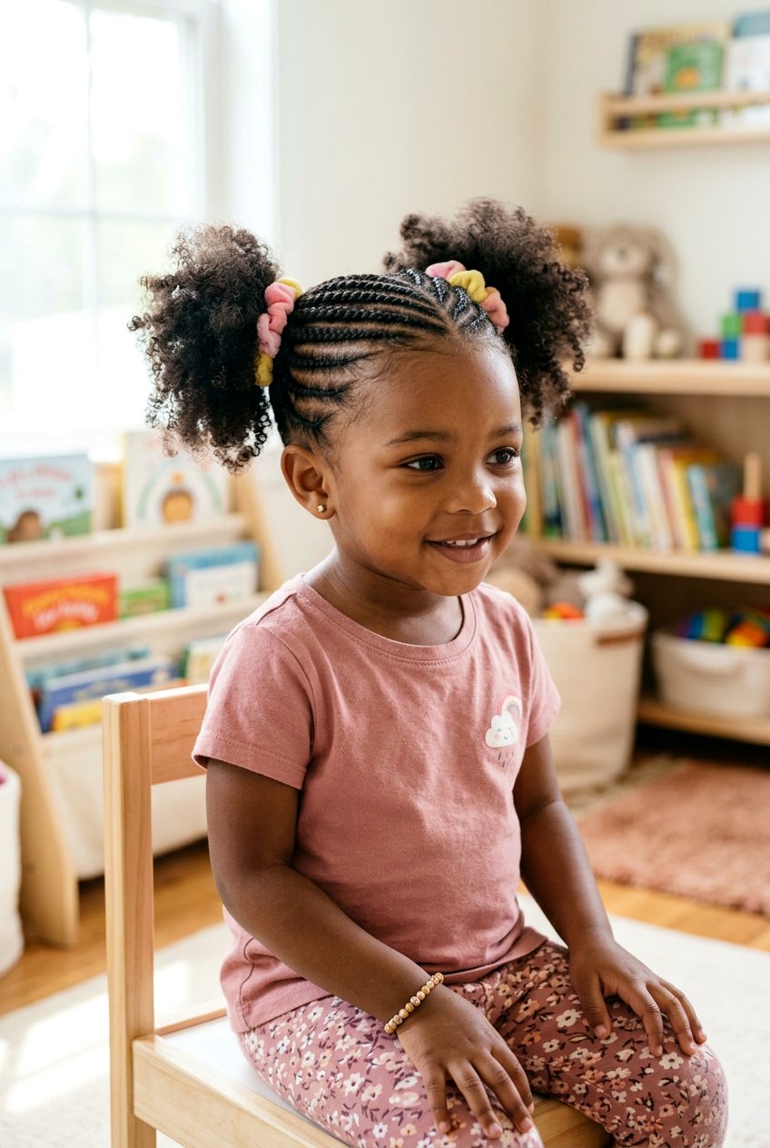 Cornrow Pigtails - 20 toddler pigtail ideas - 20 toddler pigtail ideas
