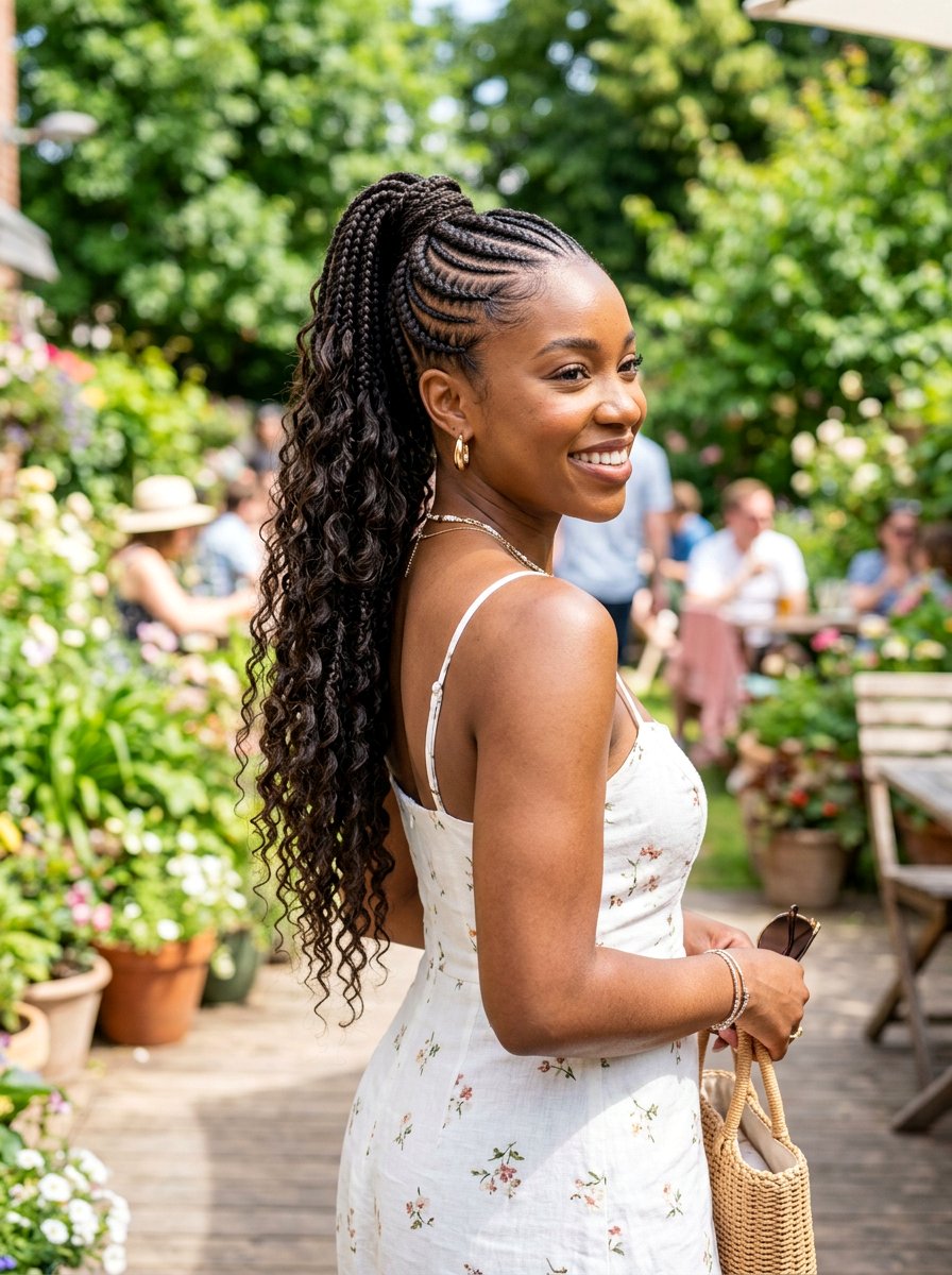 Cornrow Ponytail - 20 ponytail hairstyles for black women - 20 ponytail hairstyles for black women