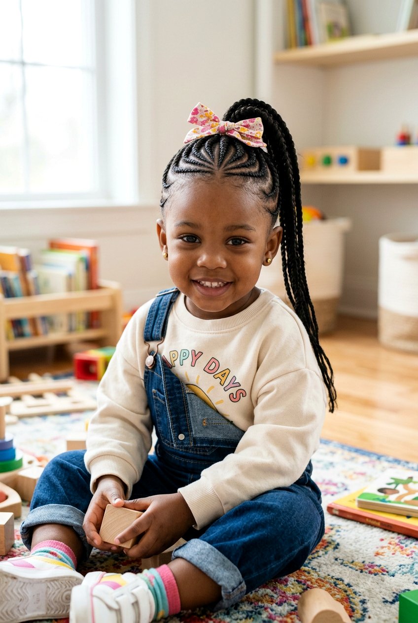 Cornrow Ponytail For Toddlers - 20 cute braid styles for toddlers - 20 cute braid styles for toddlers