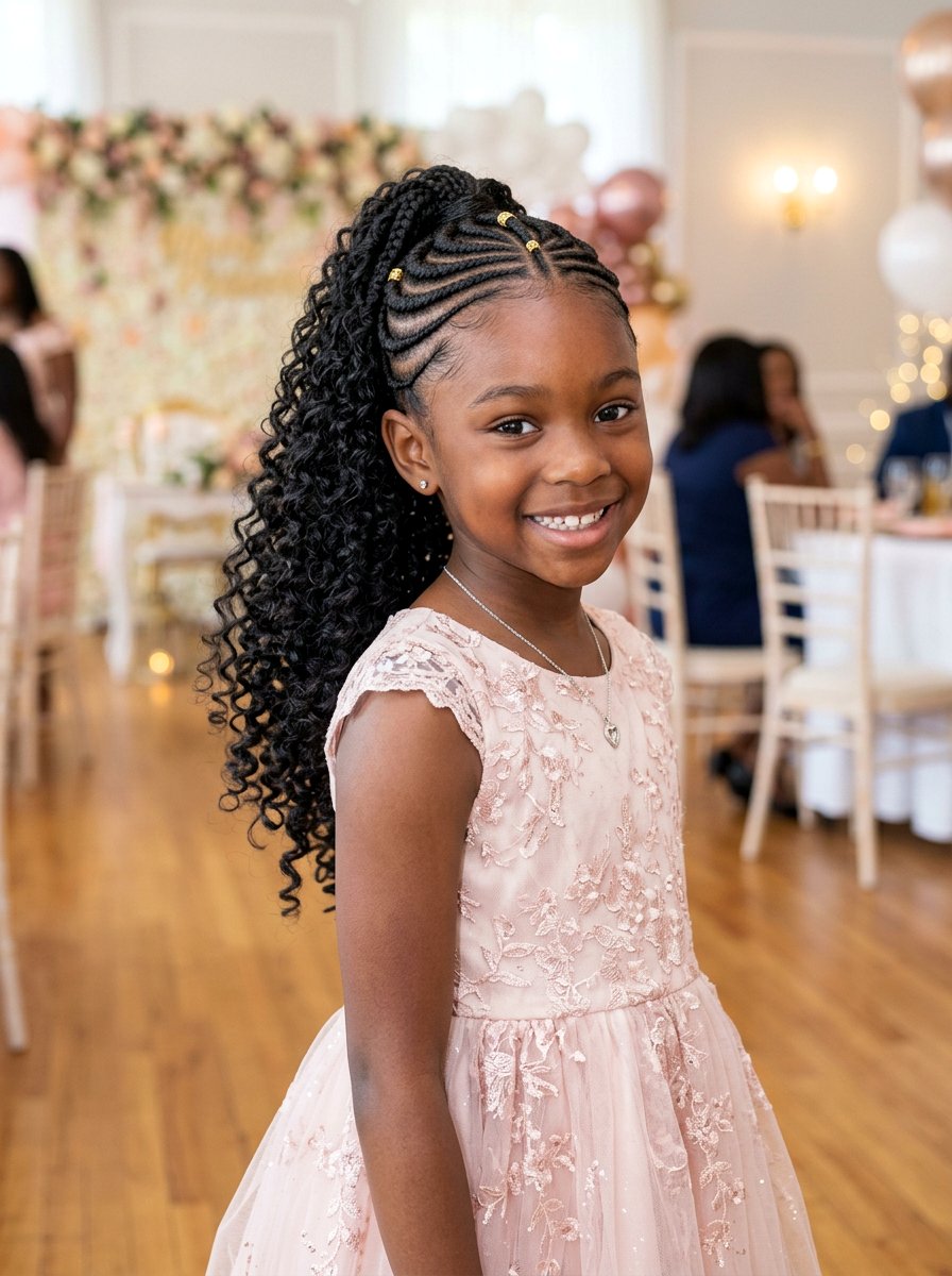 Cornrow Ponytail With Curly Ends - 20 kids cornrow ponytail styles - 20 kids cornrow ponytail styles