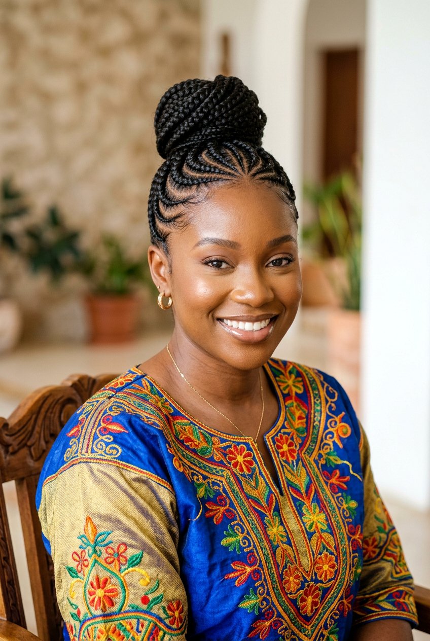 Cornrow Updo For Black Women - 20 natural hair updo for black women - 20 natural hair updo for black women