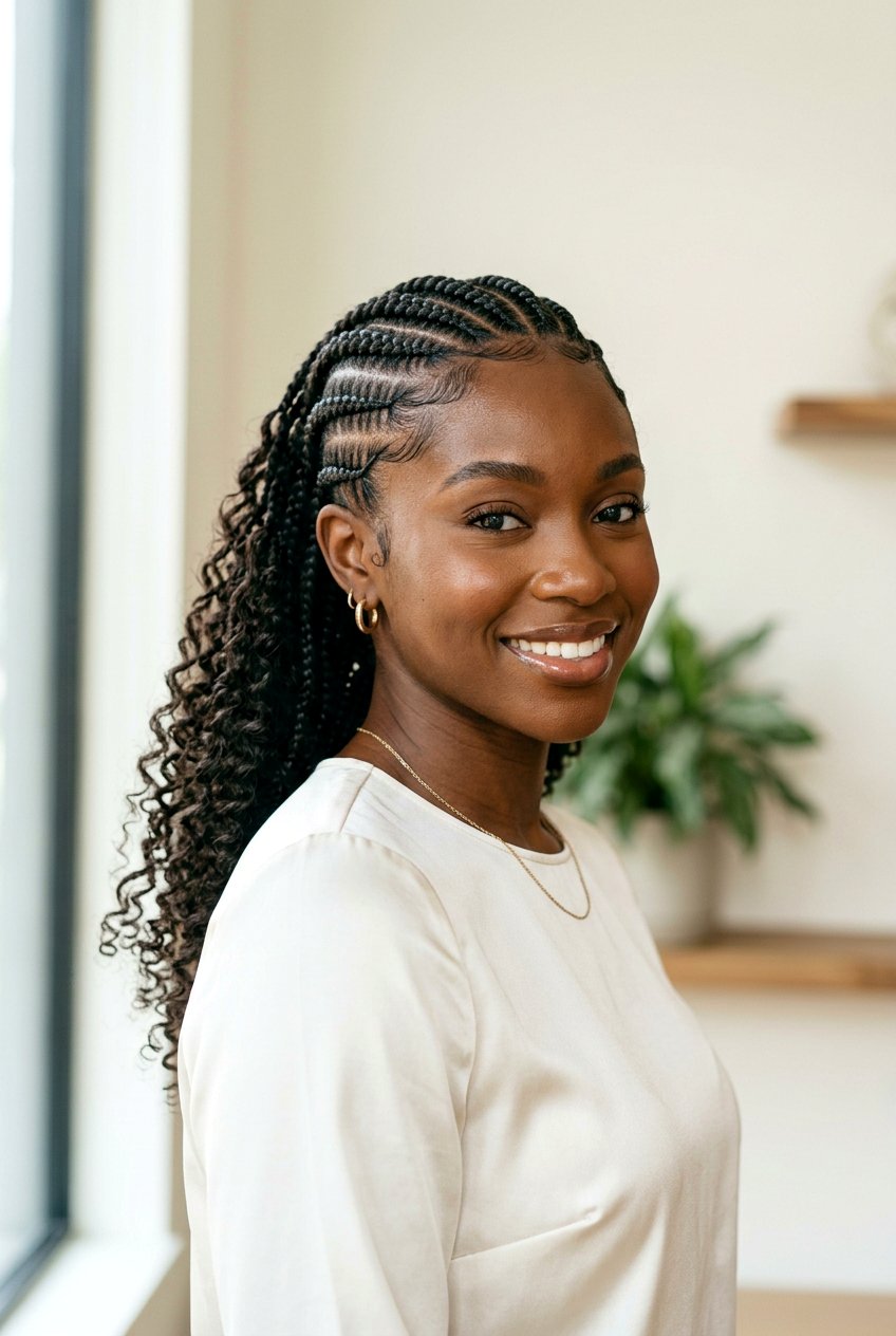 Cornrows - 20 bonnet hairstyle for curly hair - 20 bonnet hairstyle for curly hair