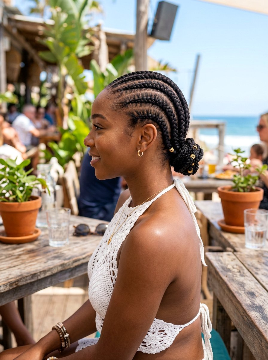 Cornrows - 20 vacation hairstyle for humid weather - 20 vacation hairstyle for humid weather