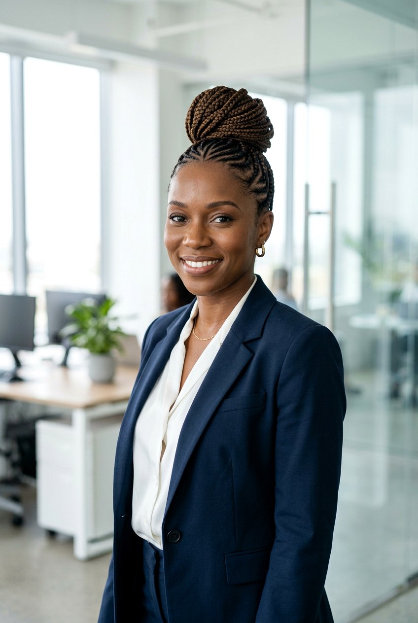 Cornrows Updo - 20 black women braid hairstyle ideas - 20 black women braid hairstyle ideas