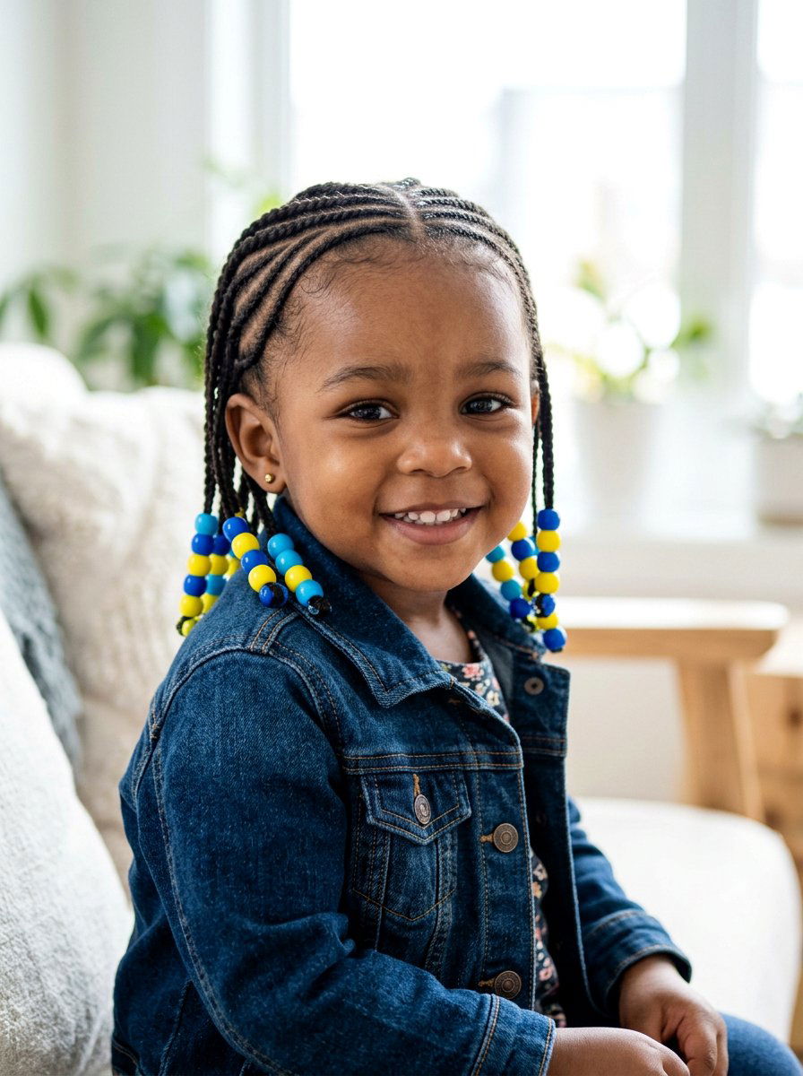 Cornrows With Beads - 20 protective braid styles for toddlers - 20 protective braid styles for toddlers