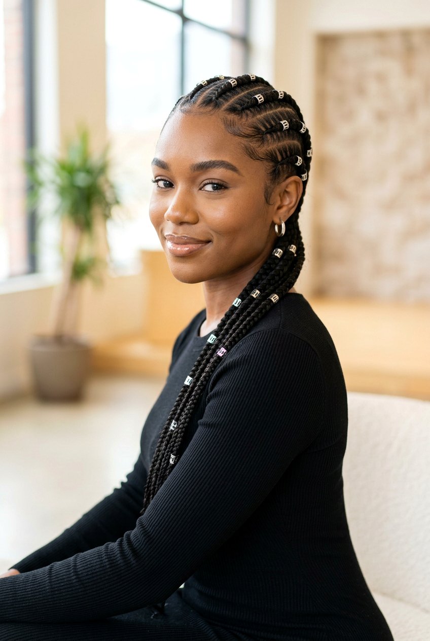 Cornrows With Hair Cuffs - 20 black women prom braid styles - 20 black women prom braid styles