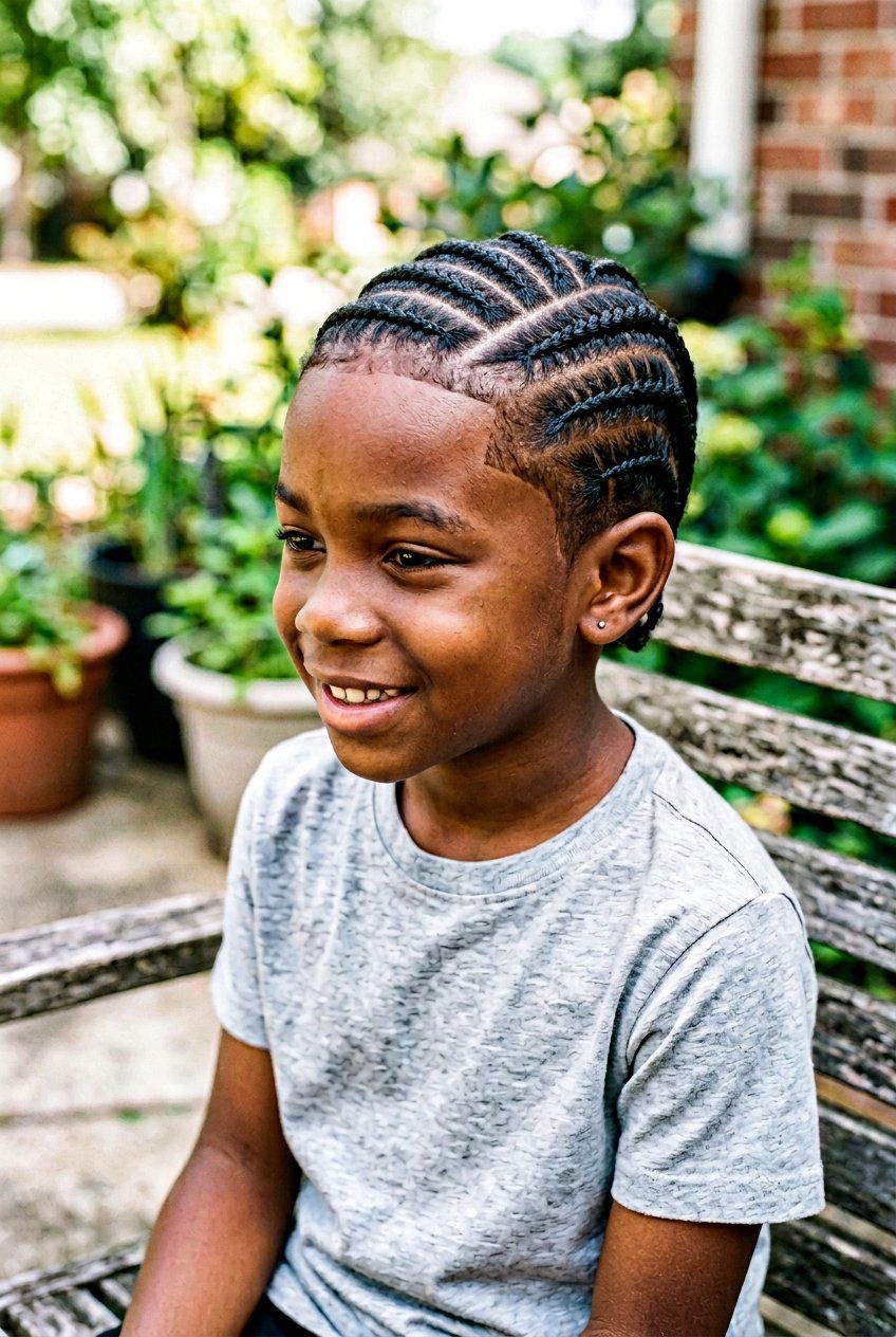 Cornrows With Side Part For Boys - 20 cornrow styles for boys - 20 cornrow styles for boys