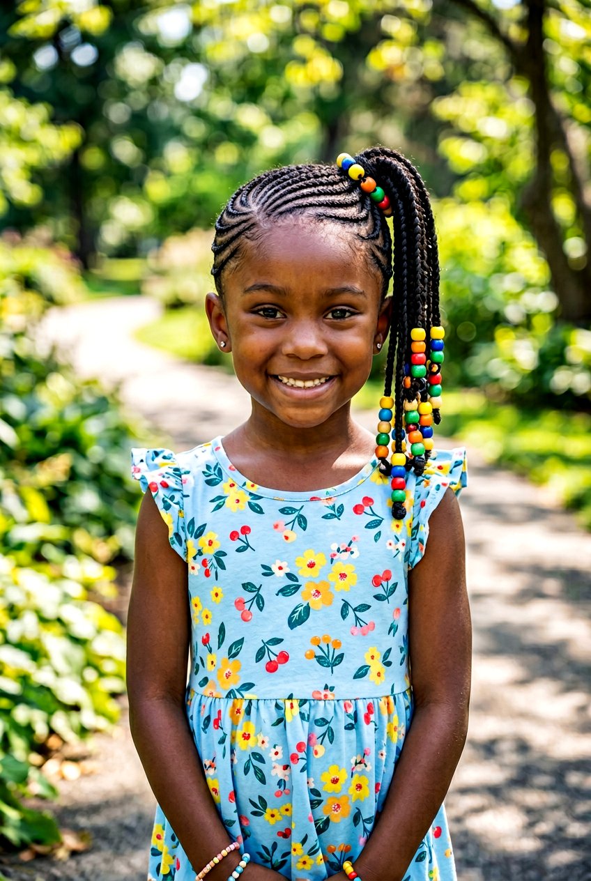 Cornrows With Side Ponytail For Little Girls - 20 cornrow styles for little girls - 20 cornrow styles for little girls