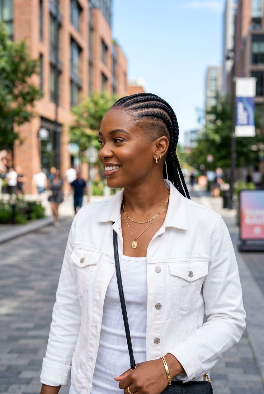 Cornrows with Shaved Sides - 20 natural hairstyle with shaved sides - 20 natural hairstyle with shaved sides