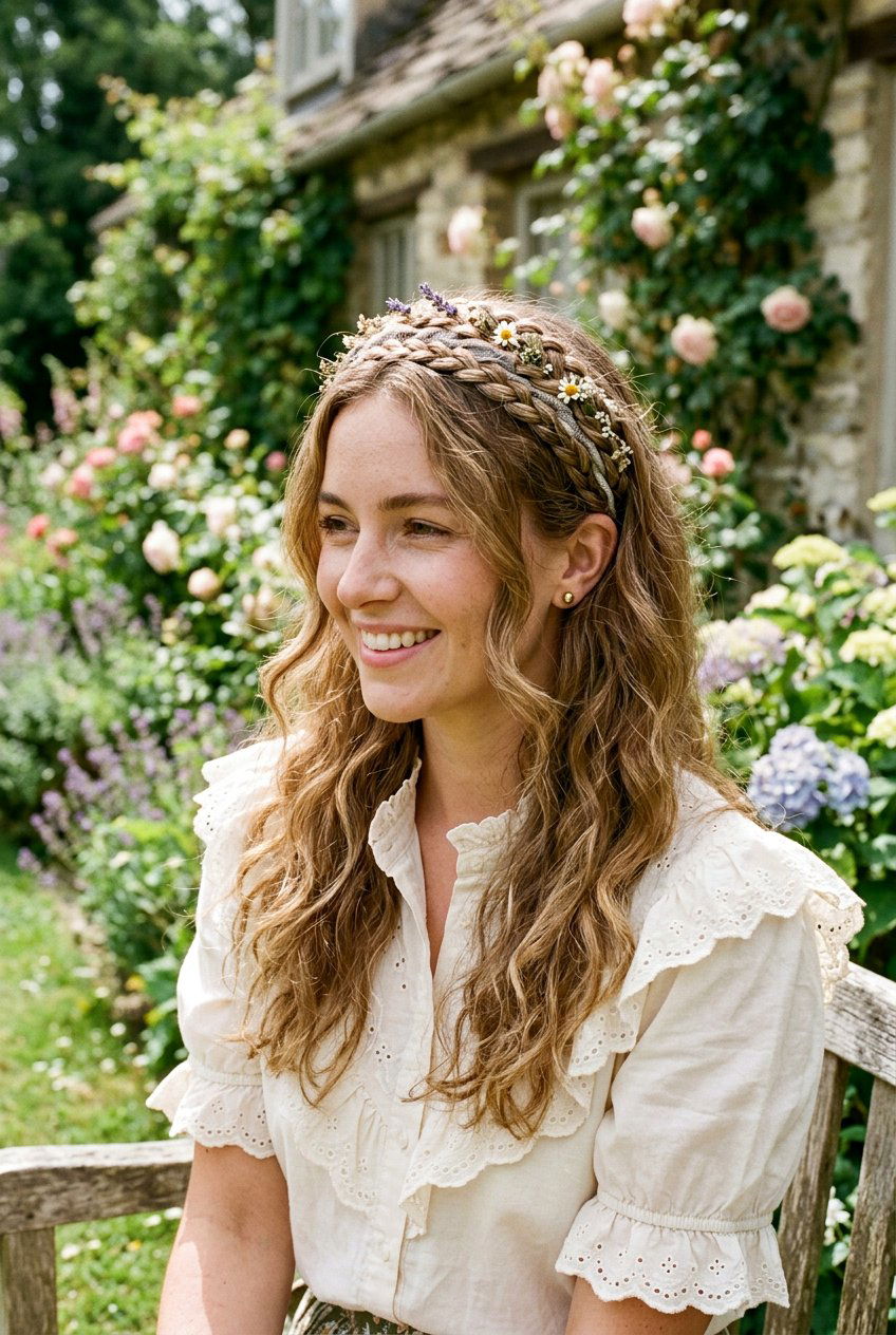 Cottagecore Braided Headband - 20 cottagecore braid hairstyle - 20 cottagecore braid hairstyle