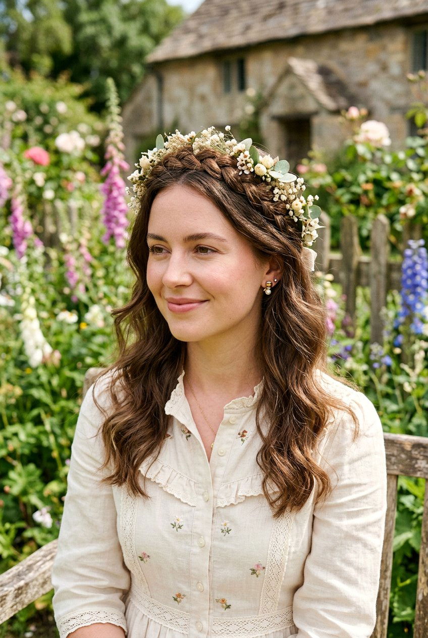 Cottagecore Braided Tiara - 20 cottagecore braid hairstyle - 20 cottagecore braid hairstyle