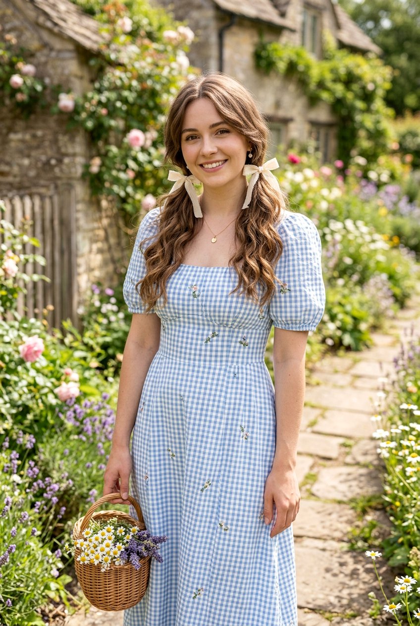 Cottagecore Low Pigtails Hair - 20 cottagecore hairstyles - 20 cottagecore hairstyles