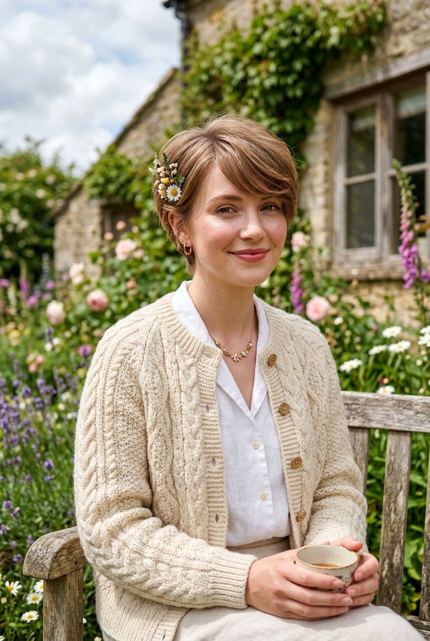 Cottagecore Pixie Cut Hair - 20 cottagecore hairstyles - 20 cottagecore hairstyles