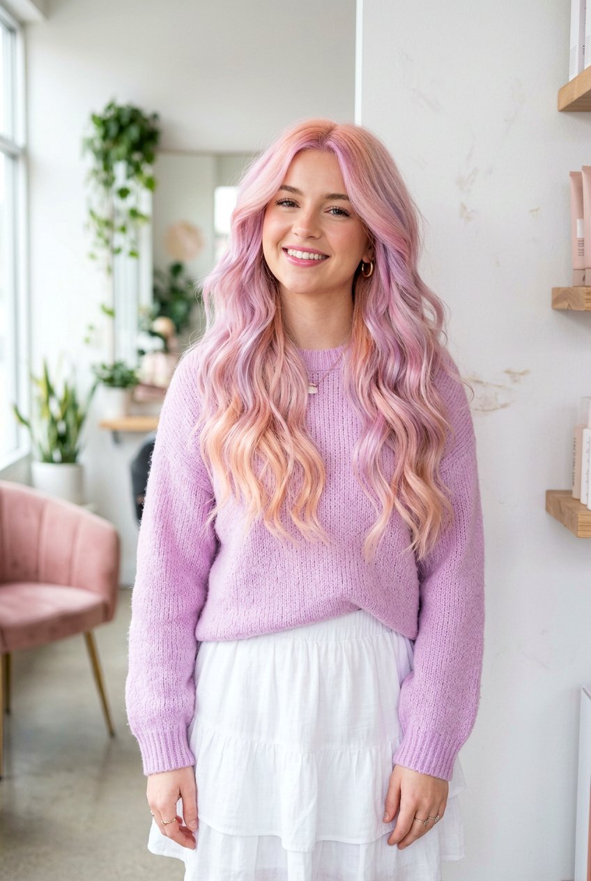 Cotton Candy Pink Balayage Hair - 20 pink balayage hair - 20 pink balayage hair